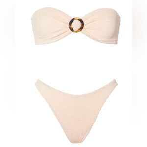 Hunza G Flora Two Piece Bikini Set Ivory